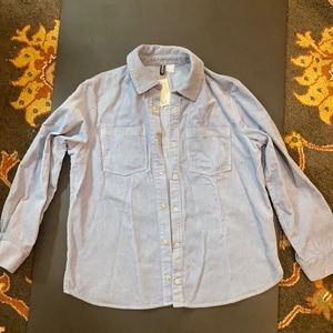 NWT H&M corduroy blue shacket